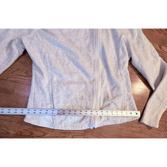 Under Armour Women’s Asymmetrical Zip-Up Hoodie Cream / Off-White – Size XL - Picture 7 of 8